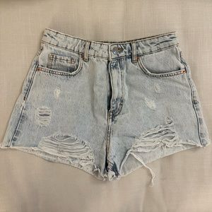ZARA High rise jean shorts